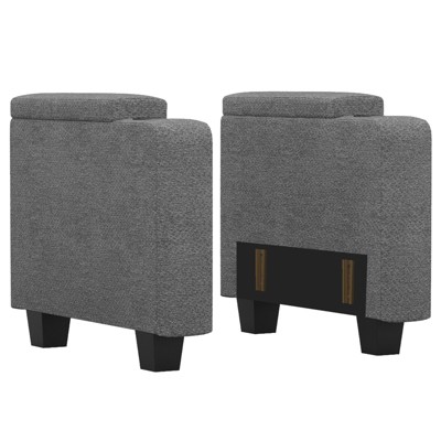 Belffin Fabric Modular Sectional Couch Armrests with Cup Holder, Modular Sofa Side Part for Sectional Sofa Couch