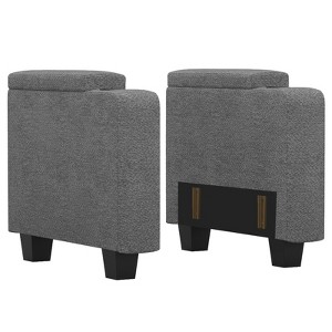 Belffin Fabric Modular Sectional Couch Armrests with Cup Holder, Modular Sofa Side Part for Sectional Sofa Couch - 1 of 4