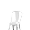 IHOMEADORE 18Inch High Gloss White Industrial Metal Dining Chairs set of 2 - 4 of 4