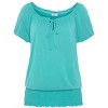 Women's Smocked Hem Short Sleeve Top - LASCANA - 2 of 4