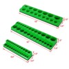 3-Piece SAE Magnetic Socket Organizer Set | 68 Numbered Slots for 1/4", 3/8", 1/2" Sockets | Toolbox Organizer with Rubberized Backing - 2 of 4