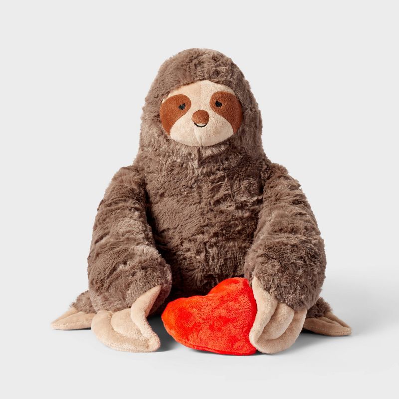 11&#39;&#39; Sloth Stuffed Animal with Heart - Gigglescape&#8482;, 1 of 5