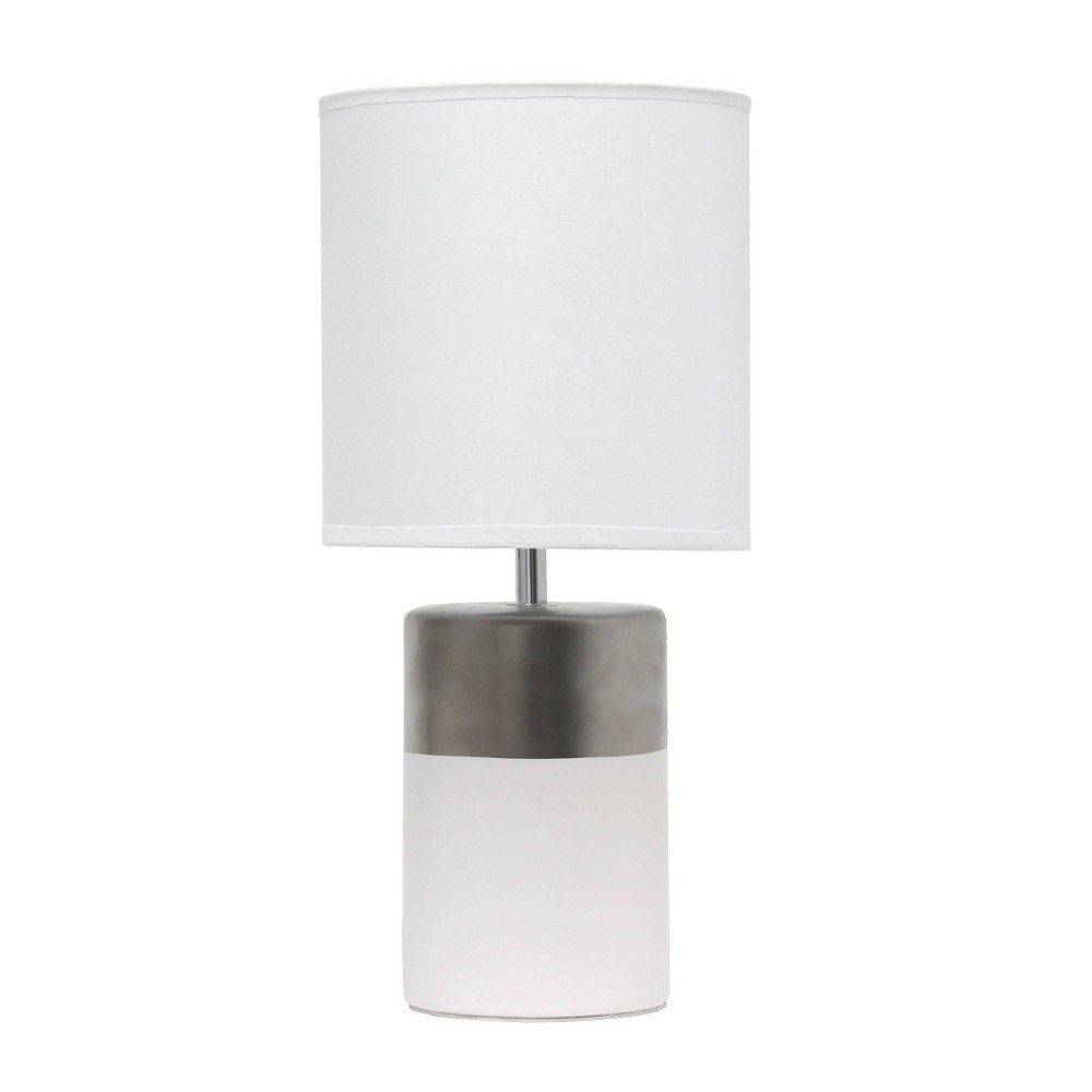 Photos - Floodlight / Street Light Two-Tone Basics Table Lamp Off-White - Simple Designs
