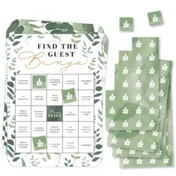 Big Dot of Happiness Boho Botanical Bride - Find the Guest Bingo Cards and Markers - Greenery Bridal Shower and Wedding Party Bingo Game - Set of 18
