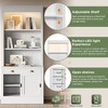 83.4" Tall Bookshelf with LED Lighting, Modern Bookcase with Open Shelves and Storage for Living Room, Home Office, White/Black - ModernLuxe - 4 of 4