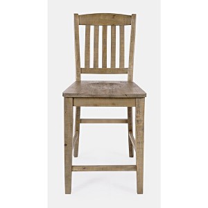Jofran, Modern Rustic Solid Wood Slatback Counter Height Stool (Set of 2) - 1 of 4
