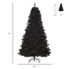 Gulches Unlit Douglas Fir Artificial Christmas Tree - 7ft, Black Halloween Style, 1346 Realistic Tips, Sturdy Metal Base, Auto-Open - 4 of 4