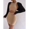 Ribbed Bolero for Women Sweater Shrugs Cropped Open Front Sweater Cardigan Long Sleeve Crop Top,Black - L - 3 of 4