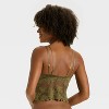 Women's Satin and Lace Removable Pad Longline Bralette - Auden™ - 2 of 4
