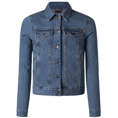 Alpine Swiss Womens Denim Jacket Classic Trucker Jean Jacket Button Up Coat