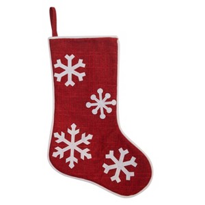 Season's Designs 20In Red Snowflake Stocking - 1 of 1