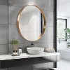 Dovelina Round Aluminum Alloy Deep Framed Bathroom Vanity Mirror Hanging Mirror (Set of 2) - 2 of 4