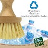 Lola Products Vegetable Brush w/ Comfort Bamboo Knob, Durable Poly Bristles, Natural Bamboo, Fibers are Recycled Soda/Water Bottles, 2 Pack - 3 of 4