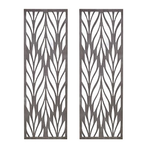 Gulches Grey Laser Cut Wood 2-piece Panel Wall Decor Set - 1 of 4