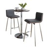3-Piece Counter Height Dining Set with Adjustable Table and 2 Upholstered Chairs - 4 of 4