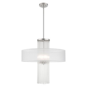Livex Lighting Alexis 4 - Light Chandelier in  Brushed Nickel - 1 of 4