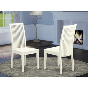 HomeStock Coastal Cool Dining Chair with Slatted Back - 1 of 3