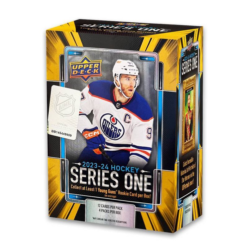 2023-24 Upper Deck NHL Series One Hockey Trading Card Blaster Box, 1 of 4