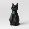 6.88" Lit Plastic Cat Figurine - Hyde and EEK! Boutique™ Matte Black - 3 of 3