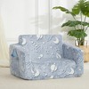 Toddler Couch,Toddler Chair,Kids Sofa Chair 2-in-1 Baby Seat Furniture Fold Out, Convertible Sofa to Lounger Soft Comfy Glow in The Dark Kids Sofa Bed Gifts for Kids Girl Boys - 2 of 4