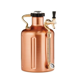 GrowlerWerks uKeg 128oz Pressurized Growler Mini Keg with Sightglass and Tap | Portable Insulated Stainless Steel For Carbonated Beverages - 1 of 4