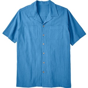 KingSize Men's Big & Tall Gauze Camp Shirt - 1 of 4