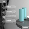 Light Turquoise Pillar Candles 3x8 Inch ¨C Set of 2 Unscented Dripless Large Candles, Rustic Look for Weddings, Events, Home Decor - 3 of 4