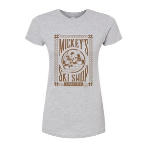 Women's - Disney - Mickeys Ski Shop Fitted Graphic T-Shirt - 1 of 3