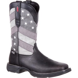 Men's Rebel by Durango Faded Black Flag Western Boot - 1 of 4
