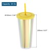 Unique Bargains Acrylic Insulated Double Wall Tumbler with Lid and Straw - 2 of 4