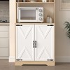 GlasFlength Kitchen Storage Farmhouse Kitchen Pantry Cabinet Freestanding Cupboard Accent Storage Cabinet for Kitchen, Beige, 31.49"*15.74"*70.87" - 4 of 4