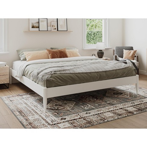 Atlantic Furniture Pasadena 14 in King Platform Bed Frame in White