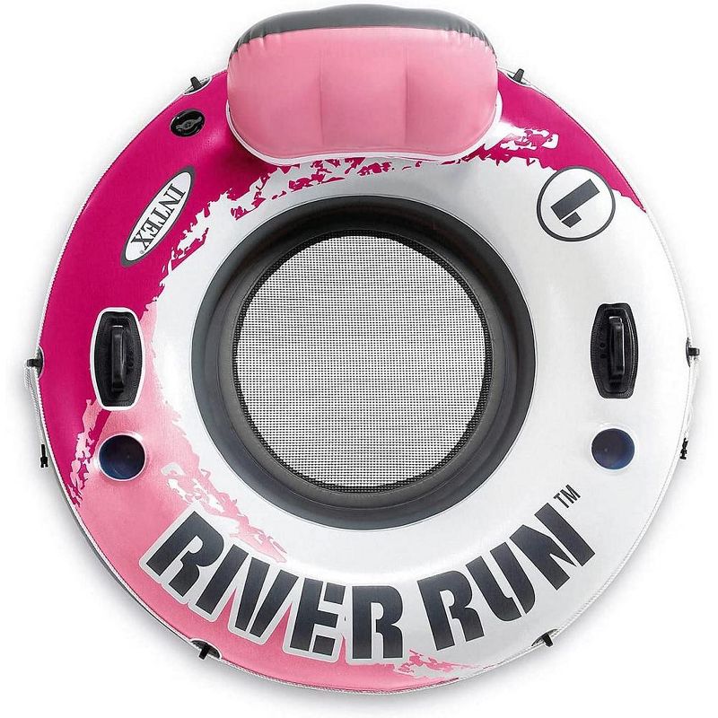 Intex Pink River Run I Sport Lounge Inflatable Water Float 53" Diameter 2-Pack, 2 of 4