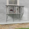 GDFStudio Belinda Modern 44.5" Wood Outdoor Cat Enclosure with Bug Proof Net - 4 of 4