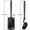 HAMITOR Toilet Bowl Brush Holder Set: Curved Design with Holder for Deep Cleaning Under Rim - Compact Hidden Scrubber for Small Space - 2 of 4