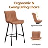Bencmate Dining Chairs, Faux Leather Counter Height Bar Stools Set of 2, Modern Barstool Counter Chairs for Dining Room, Brown, 15.7"*19.3"*36" - 4 of 4