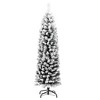 vidaXL Artificial Christmas Tree Green PVC, Steel Slim Ornaments - 3 of 4