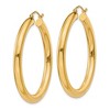 Black Bow Jewelry 4mm, 14k Yellow Gold Classic Round Hoop Earrings, 40mm (1 1/2 Inch) - 2 of 4