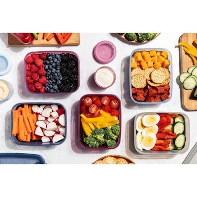 Ello 10pc Multicolor Plastic Meal Prep Food Storage Set