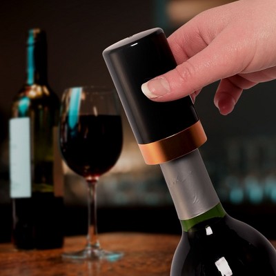 Black and Gold Automatic Vacuum Wine Saver with LED Display
