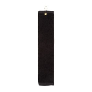 TowelSoft Premium 100% Cotton Terry Velour Golf Towel with Tri-fold Hook & Grommet Placement 16 inch x 26 inch - 1 of 2