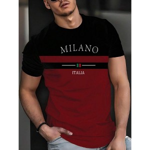 TIME HOLLOW Crew Neck Short Sleeve T-Shirt - Trendy Summer Fashion - 1 of 3