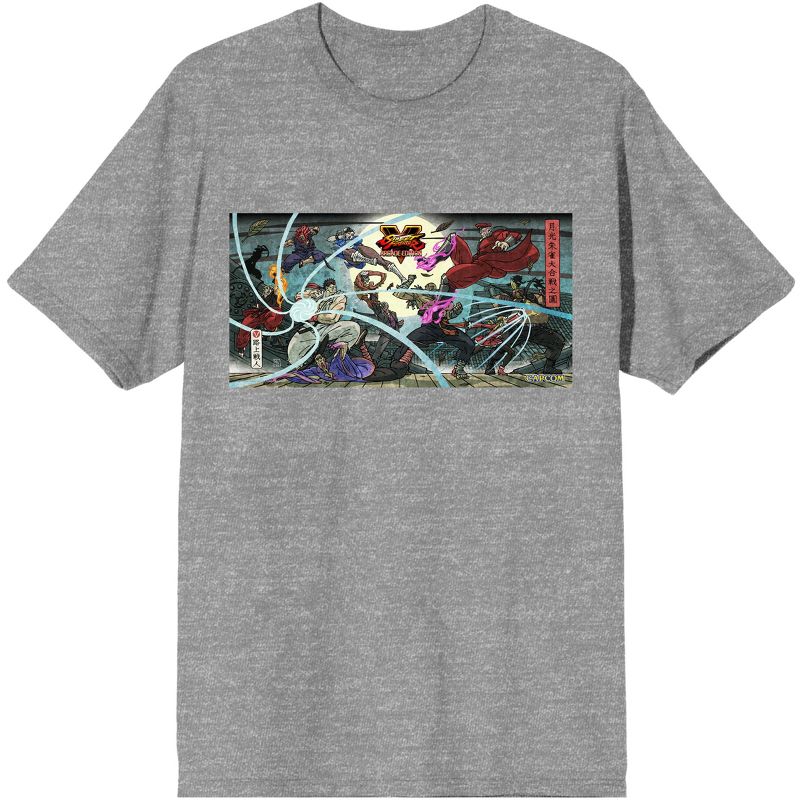 Street Fighter V Arcade Edition Men's Athletic Heather Graphic Tee, 1 of 2
