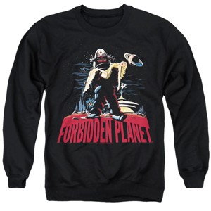 Forbidden Planet Robby And Woman Adult Crewneck Sweatshirt - 1 of 4