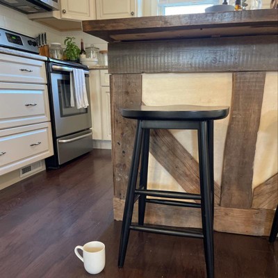Haddonfield All Wood Backless Counter Height Barstool Black - Thresholdâ¢ Designed With Studio 
