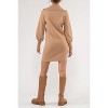 August Sky Women's Half Zip Oversized Collar Sweater Dress - 4 of 4