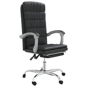 vidaXL Reclining Office Chair – Sophisticated Black Faux Leather Design – Adjustable and Comfortable - 1 of 4