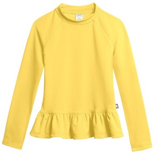 City Threads USA-Made Swim Peplum UPF 50+ Long Sleeve Girls Rashguard Tee - 1 of 4