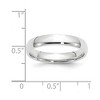 Black Bow Jewelry 2mm to 6mm 14K White Gold Lightweight Domed Comfort Fit Band - 3 of 4