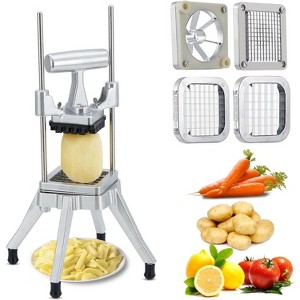 Commercial Vegetable Chopper Stainless Steel French Fry Cutter With 4pcs Blades - 1 of 4